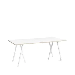 Mesa de comedor Loop Stand, White laminate-white, 180 cm*HAY Clearance