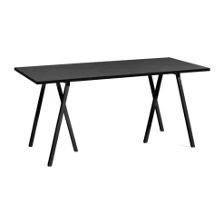 Mesa de comedor Loop Stand, Black linoleum-black, 160 cm*HAY Best