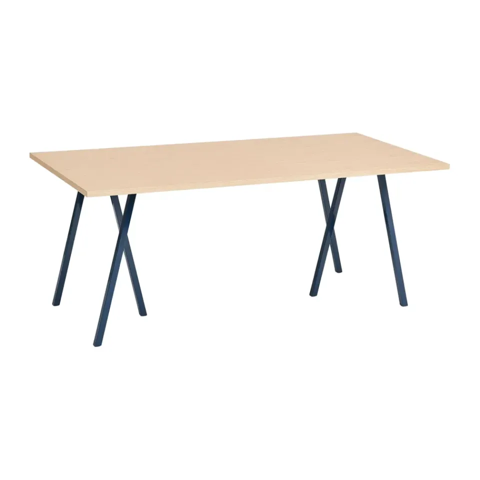 Mesa de comedor Loop Stand 87,5x180 cm, Deep blue-clear lacq. oak*HAY Hot