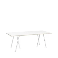 Mesa de comedor Loop Stand, White laminate-white, 200 cm*HAY Discount