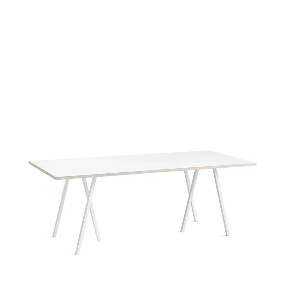 Mesa de comedor Loop Stand, White laminate-white, 200 cm*HAY Discount