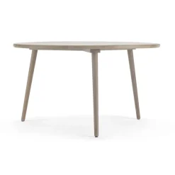 Mesa de comedor Miss Tailor redonda Ø130 cm, Roble aceitado blanco*Stolab Sale