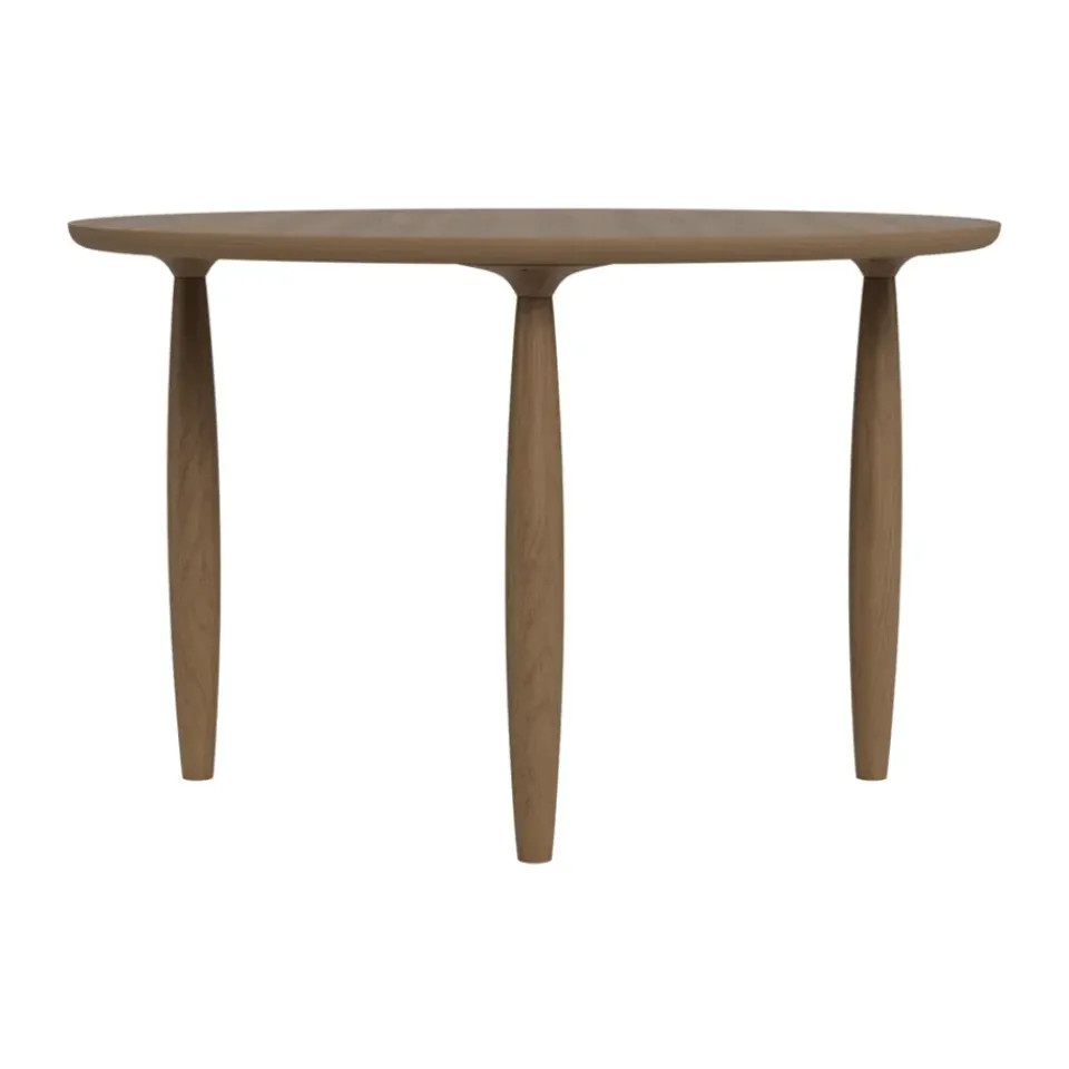 Mesa de comedor Oku, Roble ahumado claro, Ø120 cm*NORR11 Online