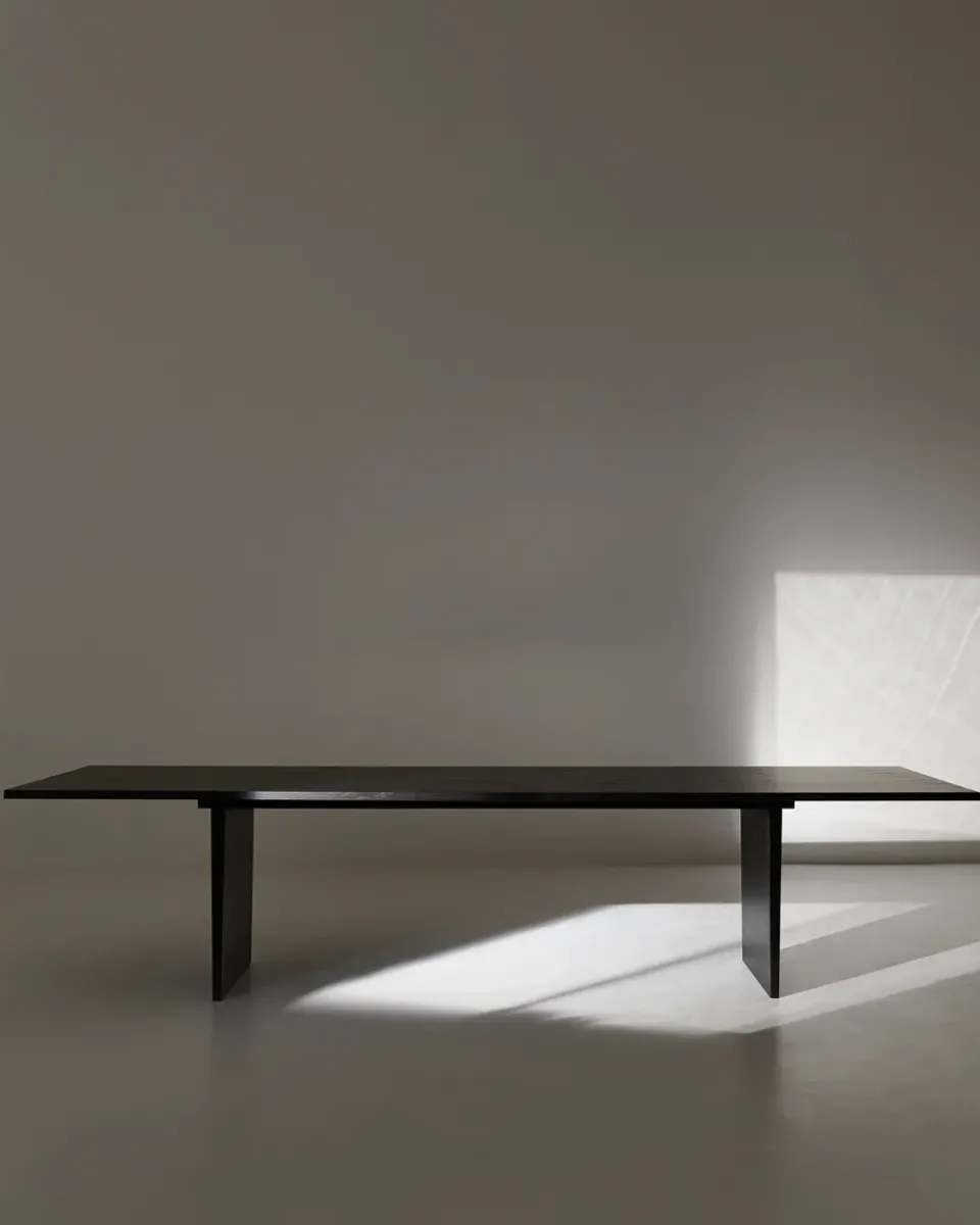 Mesa de comedor Private 100x260 cm, Roble teñido de marrón-*GUBI New