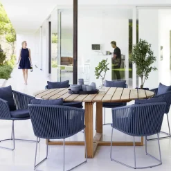 Mesa de comedor redonda Endless teca, Ø130 cm*Cane-line Outlet