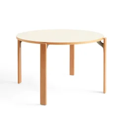 Mesa de comedor Rey Ø128 cm, Golden-Ivory white*HAY Clearance