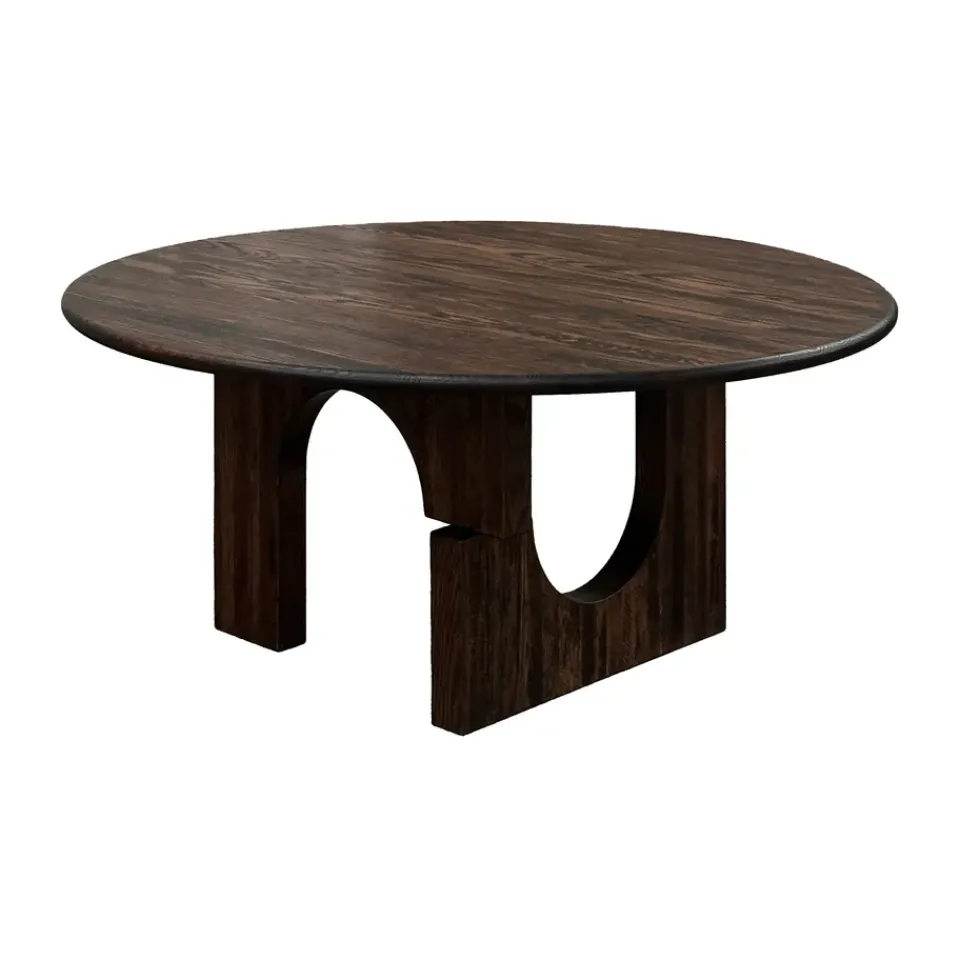 Mesa de comedor Sanders Ø160 cm, Nogal teñido oscuro*Tinted New