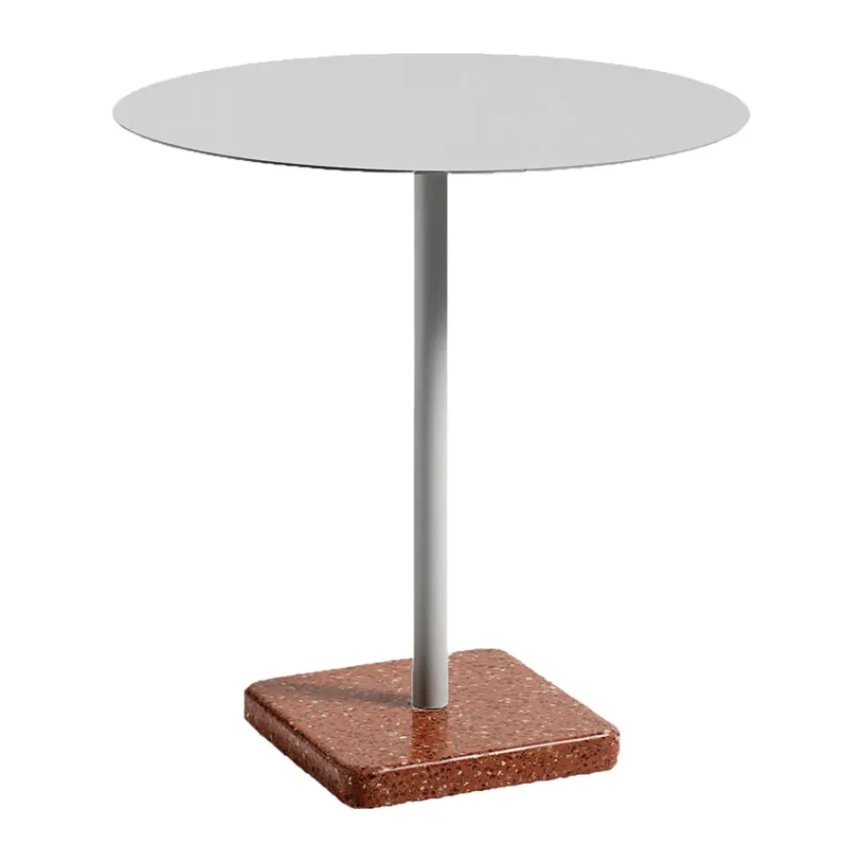 Mesa de comedor Terrazzo Ø70 cm, Red terrazzo-sky grey*HAY Best