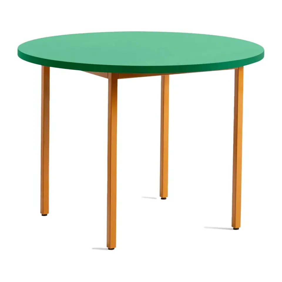 Mesa de comedor Two-Colour Ø105 cm, Ochre-green mint*HAY Best