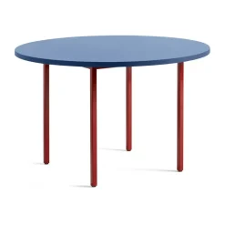 Mesa de comedor Two-Colour Ø120 cm, Maroon red-blue*HAY Best