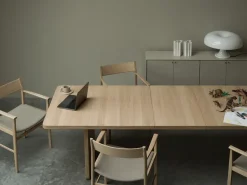 Mesa de comedor Vaud, Roble blanqueado, 2 extensiones*Mavis Outlet
