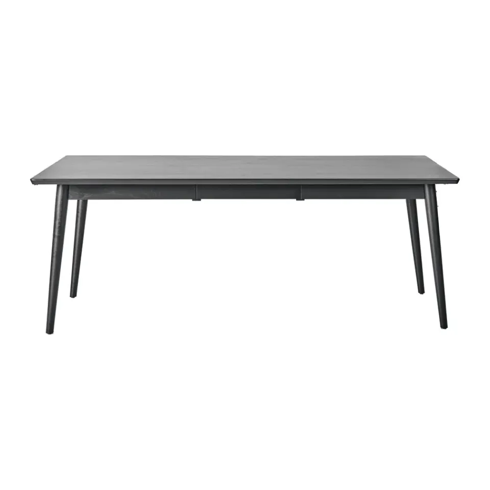 Mesa de comedor VIOR 90x200 cm, Roble lacado en negro*NJRD Outlet