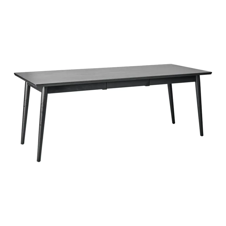 Mesa de comedor VIOR 90x200 cm, Roble lacado en negro*NJRD Outlet