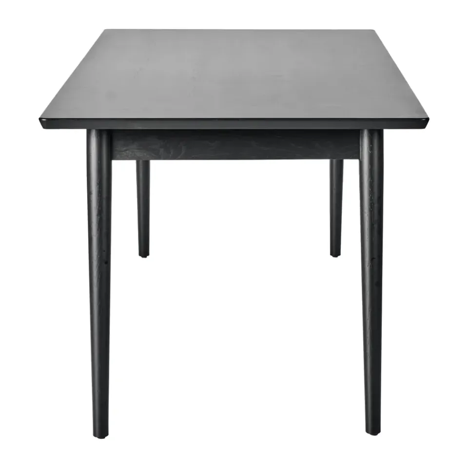 Mesa de comedor VIOR 90x200 cm, Roble lacado en negro*NJRD Outlet