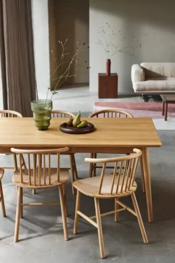 Mesa de comedor VIOR 90x200 cm, Roble lacado*NJRD Clearance