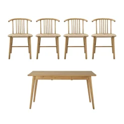 Mesa de comedor VIOR 90x120 cm, Roble lacado*NJRD Best