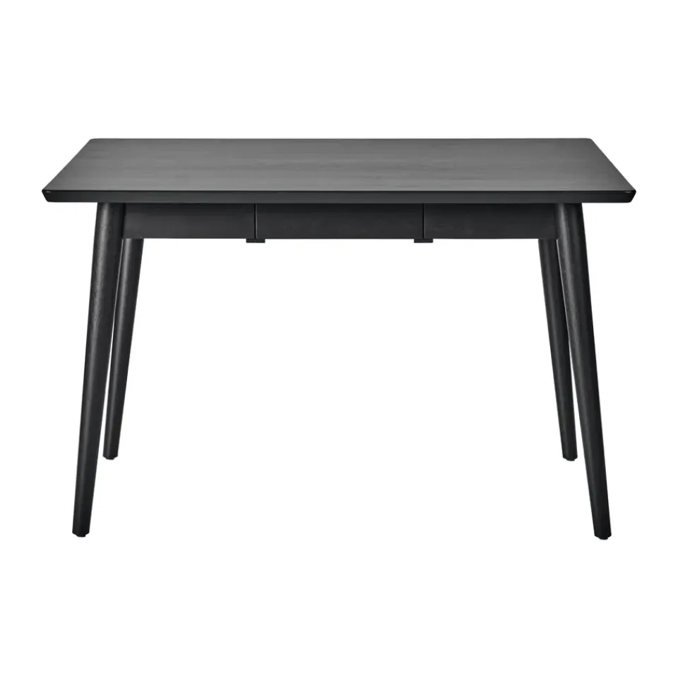 Mesa de comedor VIOR 90x120 cm, Roble lacado en negro*NJRD New