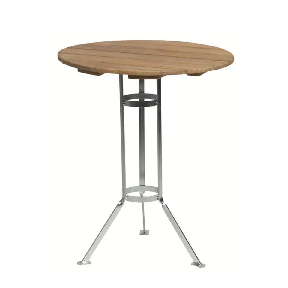 Mesa de tres patas Bryggeri, Teca-estructura galvanizada en caliente*Grythyttan Stålmöbler Sale