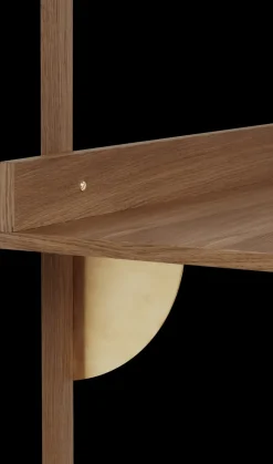 Mesa escritorio Sector, Smoked Oak, brass*Ferm Living Hot