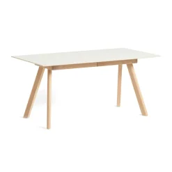 Mesa extensible CPH30 2.0, 80x160 cm, Off white linoleum-roble lacado*HAY