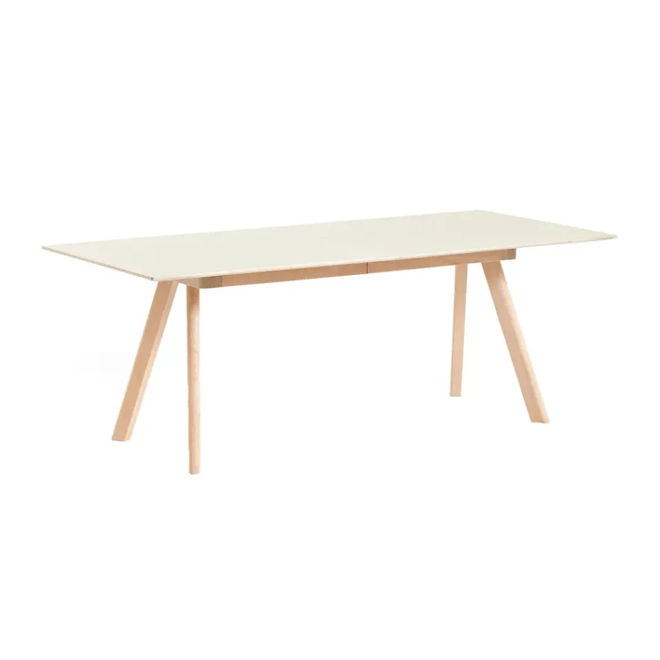 Mesa extensible CPH30 2.0, 90x200 cm, Off white linoleum-roble lacado*HAY New
