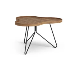 Mesa Flower mono Edición Especial 62x66 cm, H39 cm-nogal lacado-acero lacado en negro*Swedese Clearance