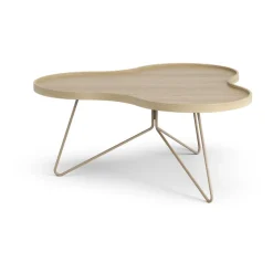 Mesa Flower mono 84x90 cm, Altura 39 Roble lacado-nutmeg RAL1019*Swedese Discount