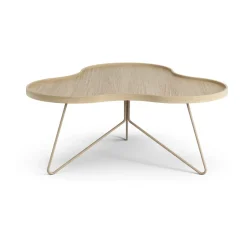 Mesa Flower mono 84x90 cm, Altura 39 Roble lacado-nutmeg RAL1019*Swedese Discount
