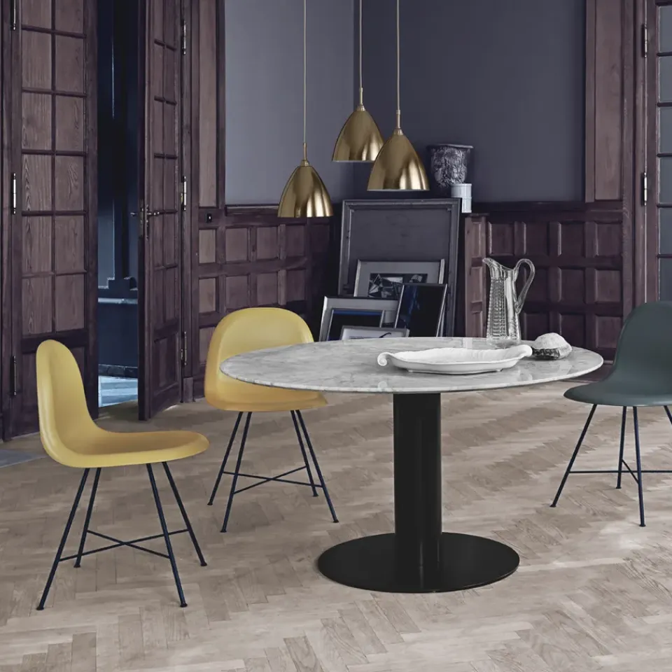 Mesa 2.0, Marble green, ø110, base negra*GUBI Sale
