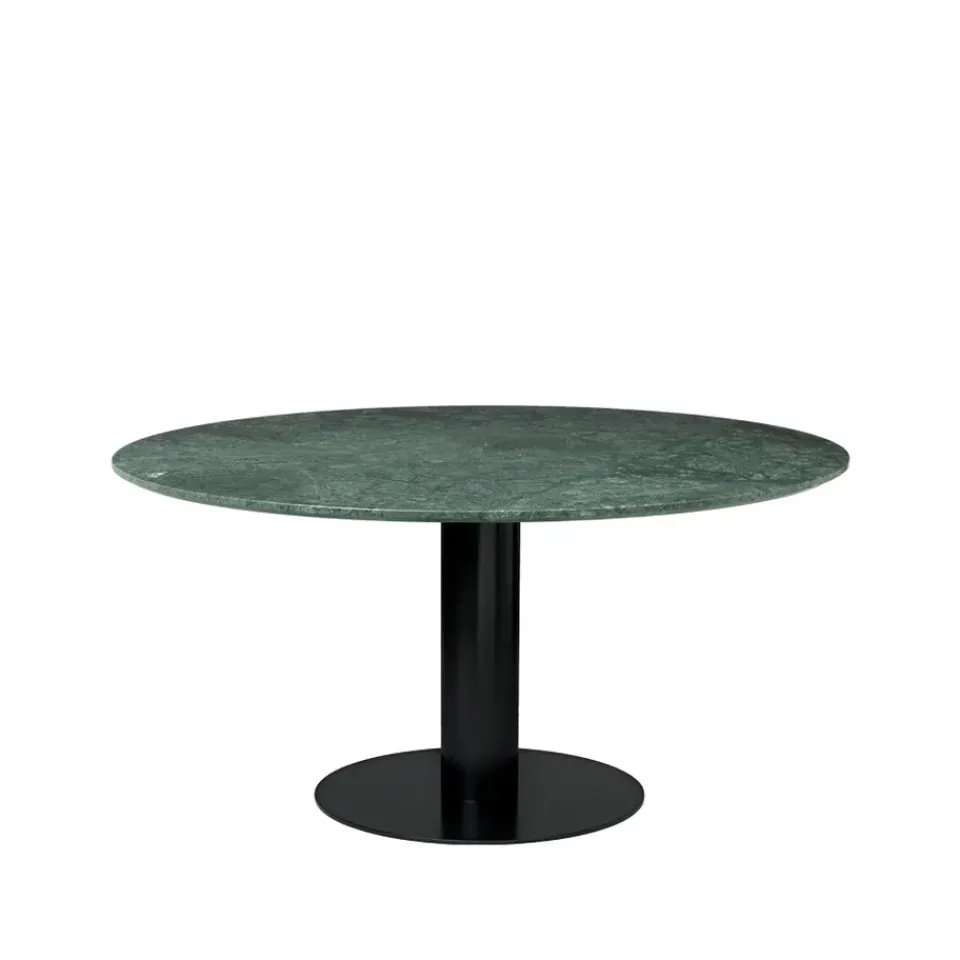 Mesa 2.0, Marble green, ø150, base negra*GUBI