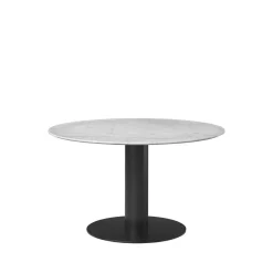 Mesa 2.0, Marble white, ø110, base negra*GUBI Sale