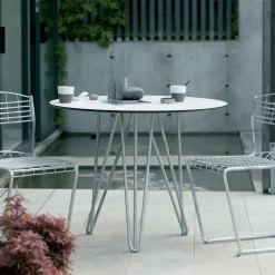 Mesa High Tech ø90 cm, -estructura galvanizada en caliente*Grythyttan Stålmöbler Hot