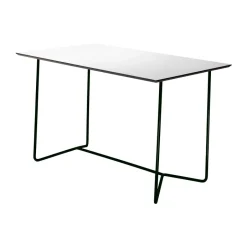 Mesa High Tech rectangular, Blanco laminado compacto-negro*Grythyttan Stålmöbler Clearance