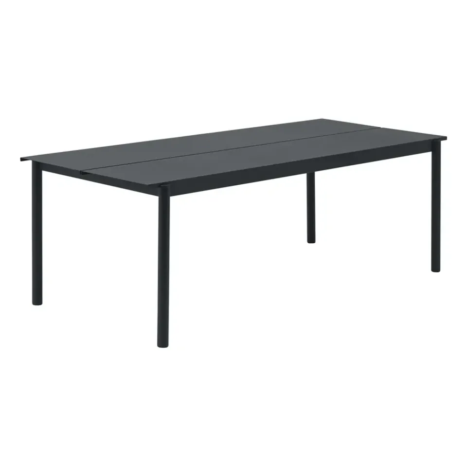 Mesa Linear steel table 220x90 cm, black (RAL 7021)*Muuto Clearance
