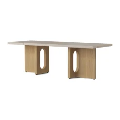 Mesa lounge Androgyne, Sand/kunis breccia, base de roble*Audo Copenhagen New