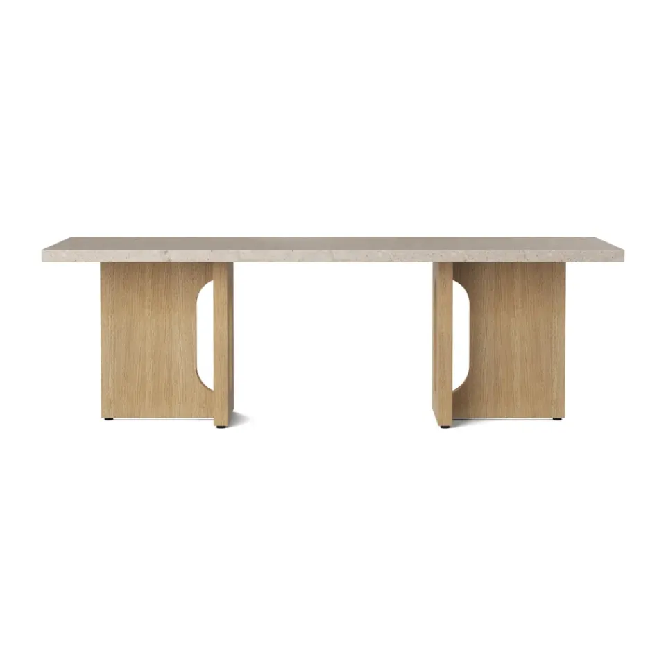 Mesa lounge Androgyne, Sand/kunis breccia, base de roble*Audo Copenhagen New