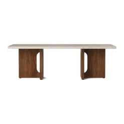 Mesa lounge Androgyne, Sand/kunis breccia, base de nogal*Audo Copenhagen
