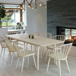 Mesa Miss Holly, 175x82 cm, Abedul aceitado blanco, no divisible*Stolab Outlet