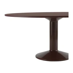 Mesa pedestal Midst, Dark red linoleum-dark red, Ø160 cm*Muuto