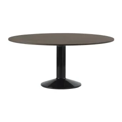 Mesa pedestal Midst, Dark oiled oak-black, Ø160 cm*Muuto Sale