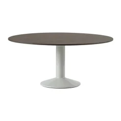 Mesa pedestal Midst, Dark oiled oak-grey, Ø160 cm*Muuto New