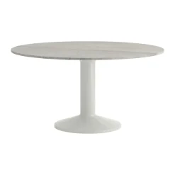 Mesa pedestal Midst, Grey marble-grey, Ø140 cm*Muuto Hot