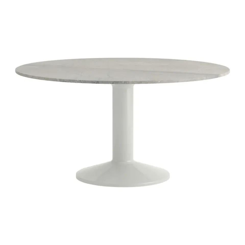 Mesa pedestal Midst, Grey marble-grey, Ø140 cm*Muuto Hot