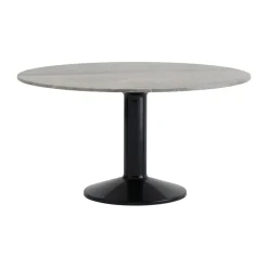 Mesa pedestal Midst, Grey marble-black, Ø140 cm*Muuto Clearance