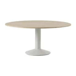 Mesa pedestal Midst, Oiled oak-grey, Ø160 cm*Muuto Hot