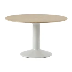 Mesa pedestal Midst, Oiled oak-grey, Ø120 cm*Muuto Hot