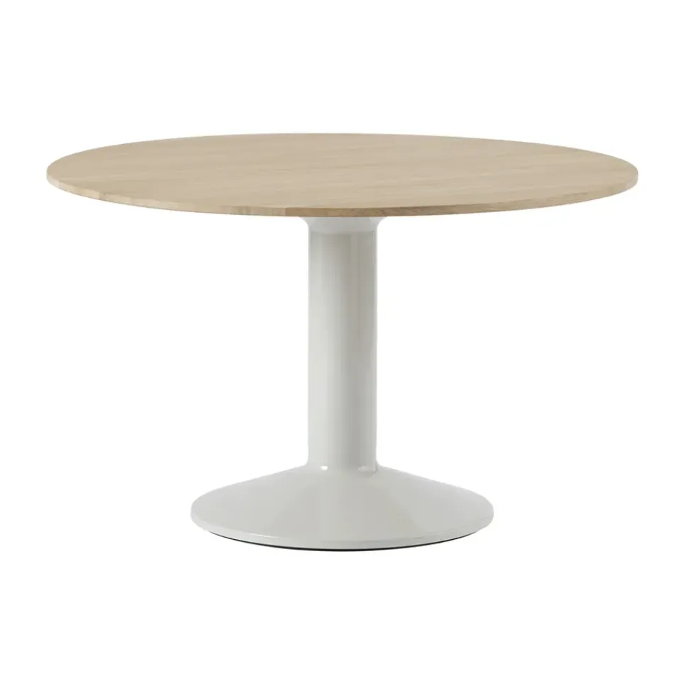 Mesa pedestal Midst, Oiled oak-grey, Ø120 cm*Muuto Hot