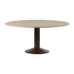 Mesa pedestal Midst, Oiled oak-dark red, Ø160 cm*Muuto Sale
