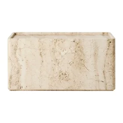 Mesa Pietra 30x80x40 cm, Neutral white travertine*GUBI Clearance