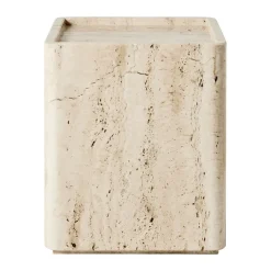 Mesa Pietra 33x33x40 cm, Neutral white travertine*GUBI Discount